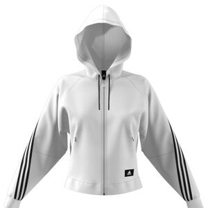 Adidas 3 Stripe Hoodie Full Zip Size Medium